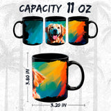 Golden Retriever Mug 11oz — Black Ceramic Friendly Family Dog Coffee Mug 2