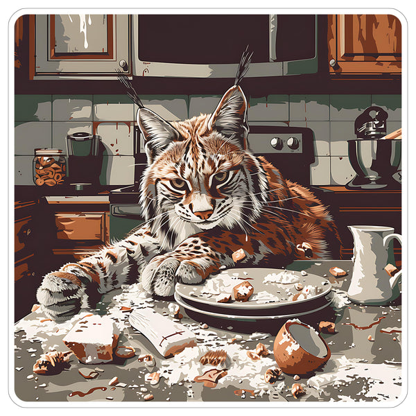 Bobcat Sticker 4 Inch — Waterproof Vinyl Decal Lynx Rufus Wildcat Stealth