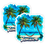 Jamaica Sticker 4 Inch 2-Pack - Waterproof Vinyl Decal for Laptop Water Bottle Car Tumbler - Durable Aesthetic Long-Lasting Stickers for Adults ID45039 1