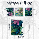 Hummingbird Coffee Mug 11oz — Ceramic Colibri Nectar Wildlife Mug 2