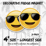 Sunglasses Emoji Magnet 2-Pack — 4