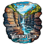 Watkins Glen State Park New York Sticker 4 Inch Travel Souvenir City - Waterproof Vinyl Decal for Laptop Water Bottle Car Tumbler - Durable Aesthetic Long-Lasting Stickers for Adults ID44990 1