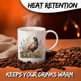 Pheasant Coffee Mug 11oz — Ceramic Ringneck Gamebird Hunter Gift Mug 3