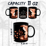 Caffeine Molecule Mug 11oz — Black Ceramic Chemistry Coffee Mug 2
