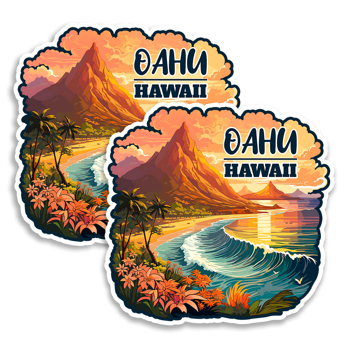 Oahu Hawaii Magnet 2-Pack — 4