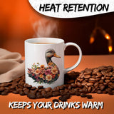 Duck Mug 11oz — White Ceramic Mallard Pond Bird Coffee Mug 3