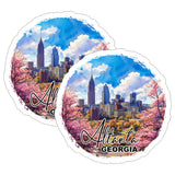 Atlanta Georgia Sticker 4 Inch 2-Pack City - Waterproof Vinyl Decal for Laptop Water Bottle Car Tumbler - Durable Funny Aesthetic Long-Lasting Stickers for Adults ID45039 8