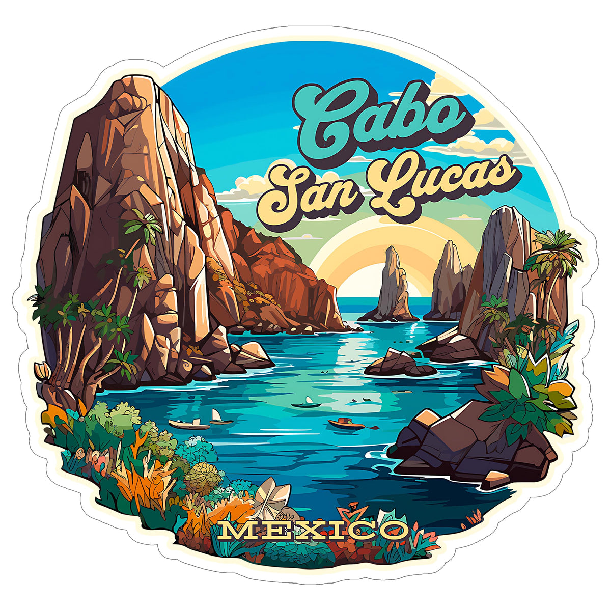 Cabo San Lucas Sticker 4 Inch — Waterproof Vinyl Decal Travel Souvenir