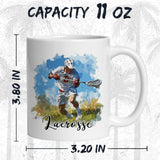 Lacrosse Coffee Mug 11oz — Ceramic Stick & Field Gift Mug for Lacrosse Players 2