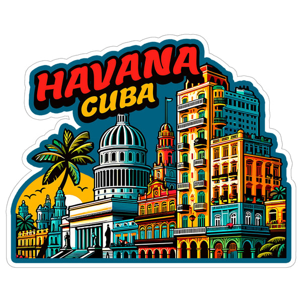 Havana Cuba Sticker 4 Inch — Waterproof Vinyl Decal City Travel Souvenir