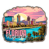 Pensacola Florida Sticker 4 Inch City Travel Souvenir Destination - Waterproof Vinyl Decal for Laptop Water Bottle Car Tumbler - Durable Aesthetic Long-Lasting Stickers for Adults ID44990 1