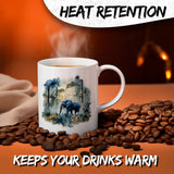 Elephant Coffee Mug 11oz — Ceramic Pachyderm Jumbo Wildlife Gift Mug 3