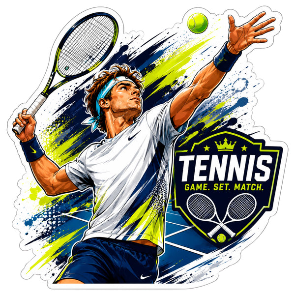 Tennis Sticker 4 Inch — Waterproof Vinyl Decal