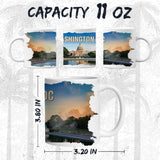 Washington DC Coffee Mug 11oz — White Ceramic Capital of the Free World Mug 2