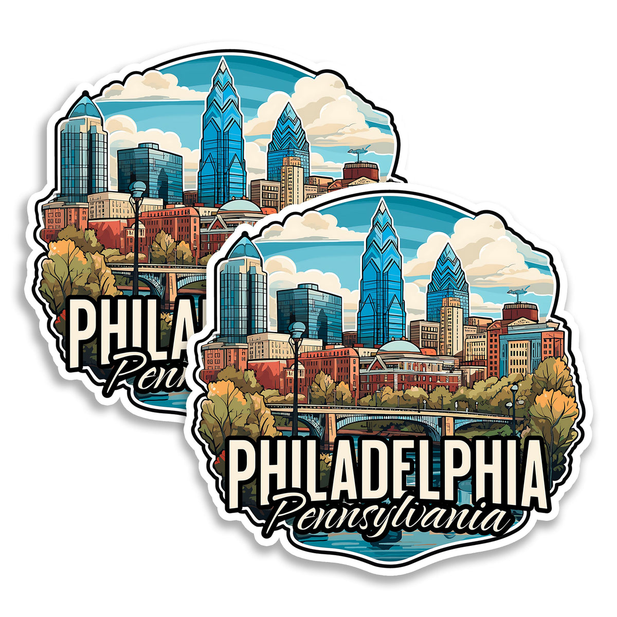 Philadelphia Pennsylvania Magnet 2-Pack — 4