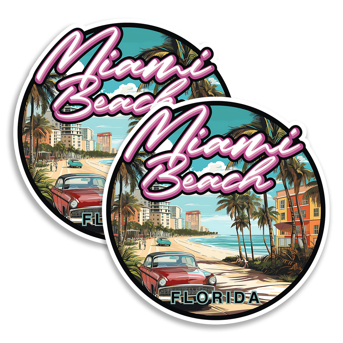 Miami Beach Florida Magnet 2-Pack — 4