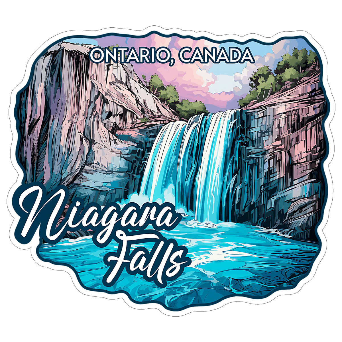 Niagara Falls Ontario Canada Sticker 4 Inch — Waterproof Vinyl Decal City Travel Souvenir