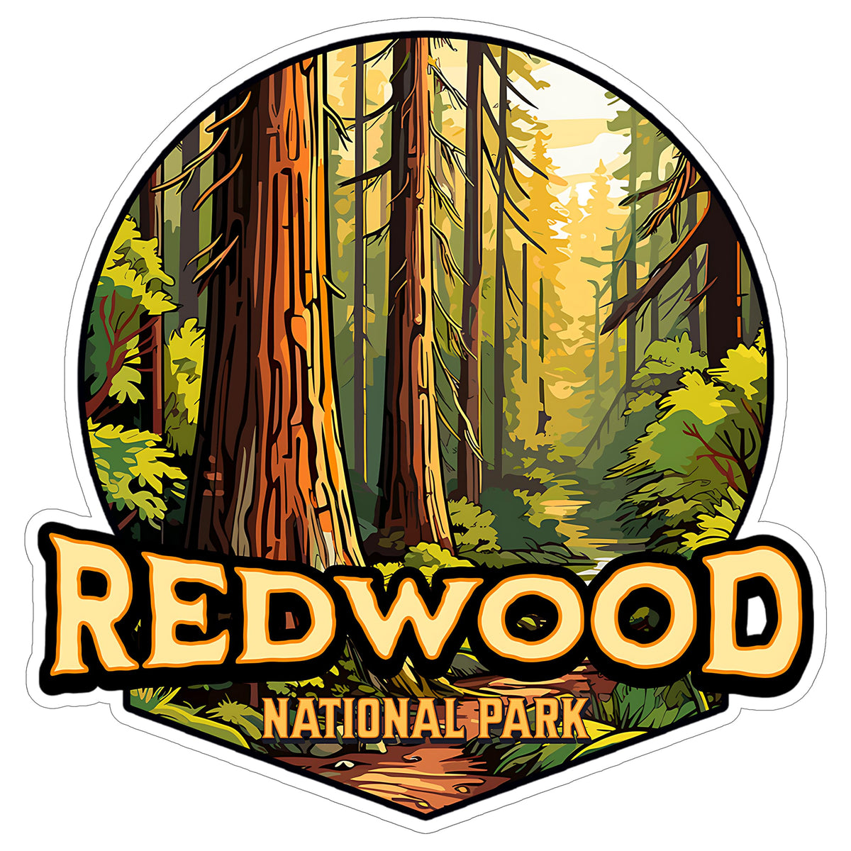 Redwood National Park California Sticker 4 Inch — Waterproof Vinyl Decal Scenic Landmark