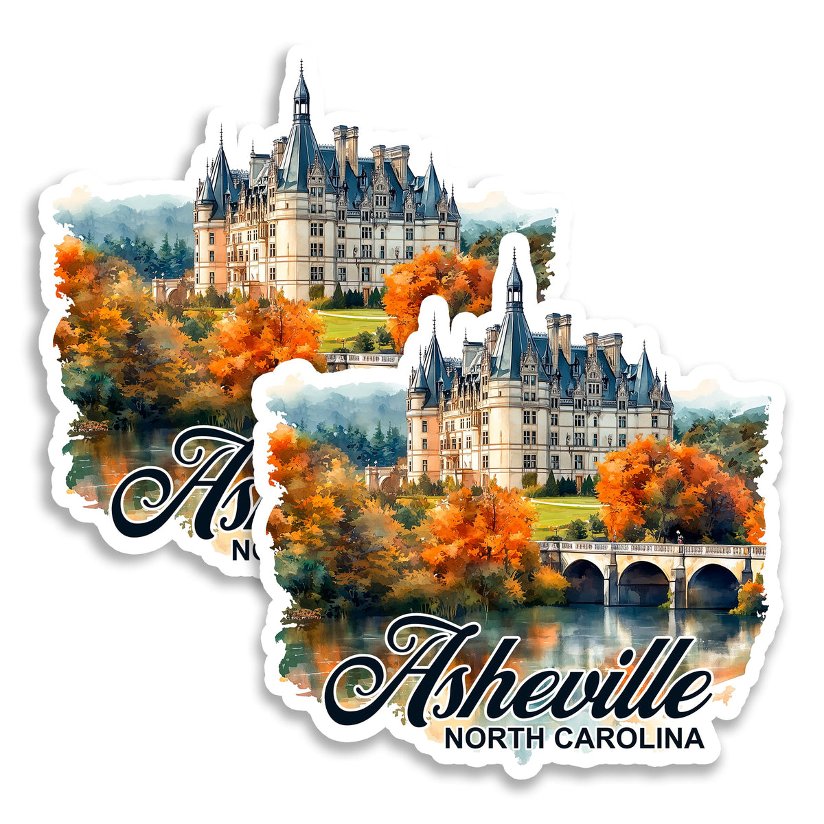 Asheville North Carolina Magnet 2-Pack — 4