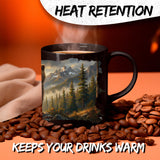 Bear Coffee Mug 11oz — Black Ceramic Wilderness Forest Animal Mug 3