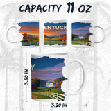 Kentucky State Mug 11oz — White Ceramic Bluegrass State KY Coffee Mug 2