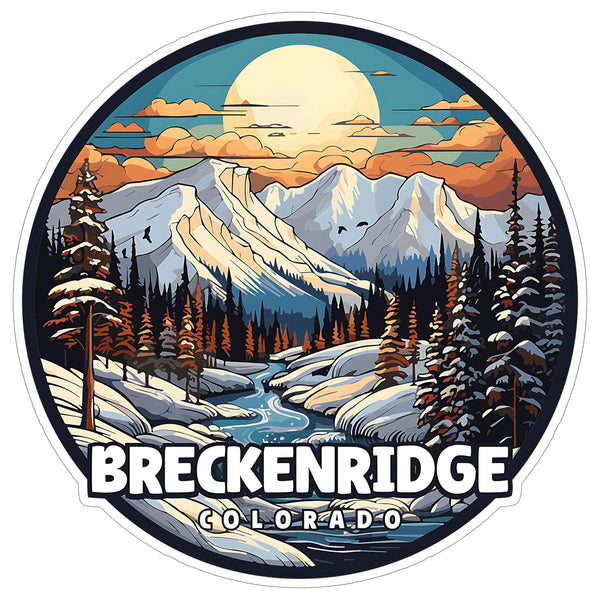 Breckenridge Colorado Sticker 4 Inch Travel Souvenir City Destination - Waterproof Vinyl Decal for Laptop Water Bottle Car Tumbler - Durable Aesthetic Long-Lasting Stickers for Adults ID44990