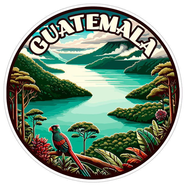 Guatemala Sticker 4 Inch City Travel Souvenir Destination - Waterproof Vinyl Decal for Laptop Water Bottle Car Tumbler - Durable Aesthetic Long-Lasting Stickers for Adults ID44990