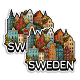 Sweden Magnet 4 Inch 2-Pack Country Europe – Strong Vinyl Decorative Travel Magnets for Fridge Locker Kitchen Office – Cute Fun Aesthetic Cool Durable & Long-Lasting Souvenir ID44999 1