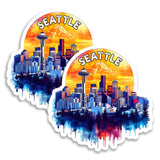 Seattle Skyline Washington Magnet 2-Pack — 4