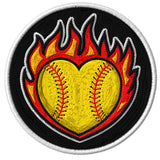 Softball Heart Patch — 3