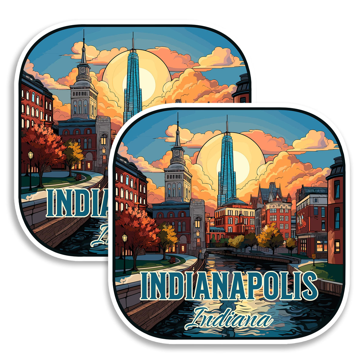 Indianapolis Indiana Magnet 2-Pack — 4