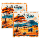 South Africa Sticker 4 Inch 2-Pack - Waterproof Vinyl Decal for Laptop Water Bottle Car Tumbler - Durable Aesthetic Long-Lasting Stickers for Adults ID45039 8