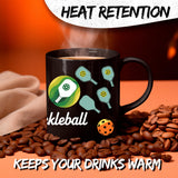 Peace Love Pickleball Mug 11oz — Black Ceramic Pickleball Coffee Mug 3