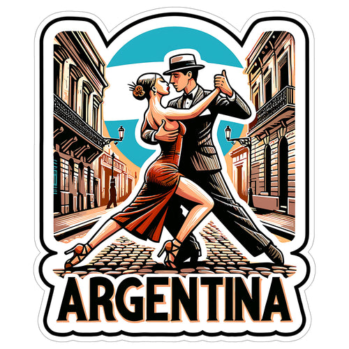 Argentina Sticker 4 Inch City Travel Souvenir Destination - Waterproof Vinyl Decal for Laptop Water Bottle Car Tumbler - Durable Aesthetic Long-Lasting Stickers for Adults ID44990