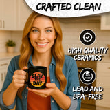 Slay the Day Mug 11oz — Black Ceramic Motivational Coffee Mug 5