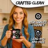 Choose Joy Mug 11oz — Black Ceramic Positive Quote Coffee Mug 5