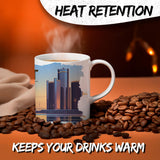 Detroit Michigan Coffee Mug 11oz — White Ceramic Motor City Mug 3