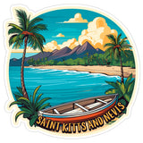 Saint Kitts and Nevis Sticker 4 Inch — Waterproof Vinyl Decal Travel Souvenir 1