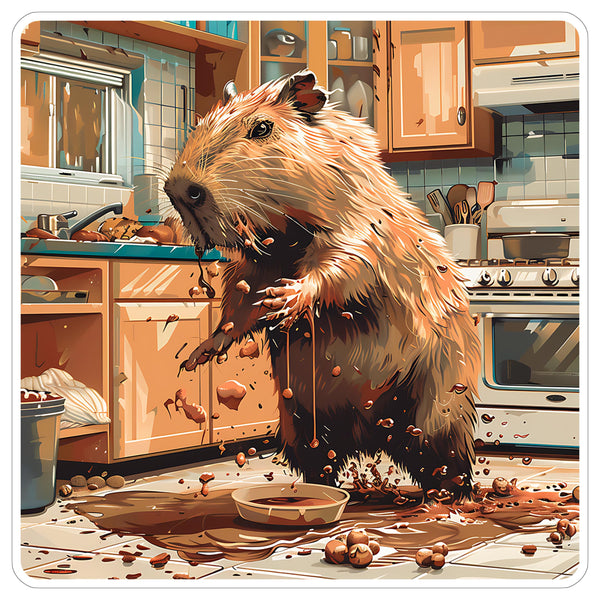 Capybara Sticker 4 Inch — Waterproof Vinyl Decal Largest Rodent World Chill