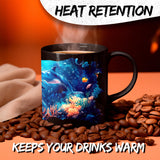 Dolphin Mug 11oz — Black Ceramic Ocean Jumping Marine Coffee Mug 3