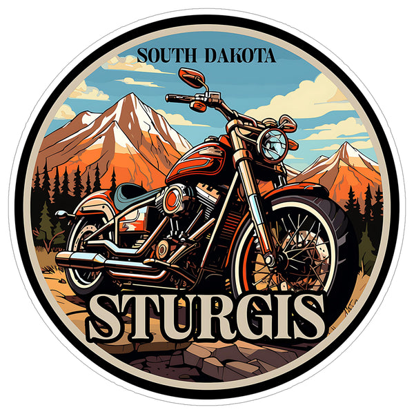 Sturgis South Dakota Sticker 4 Inch — Waterproof Vinyl Decal Travel Souvenir