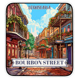 Bourbon Street Louisiana Sticker 4 Inch — Waterproof Vinyl Decal City Travel Souvenir 8