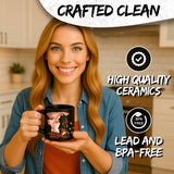 Caffeine Molecule Mug 11oz — Black Ceramic Chemistry Coffee Mug 5