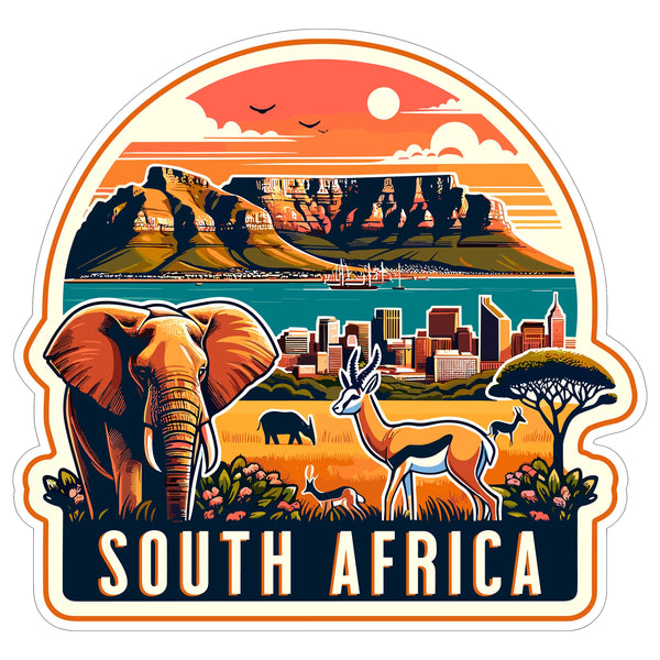 South Africa Sticker 4 Inch — Waterproof Vinyl Decal Travel Souvenir