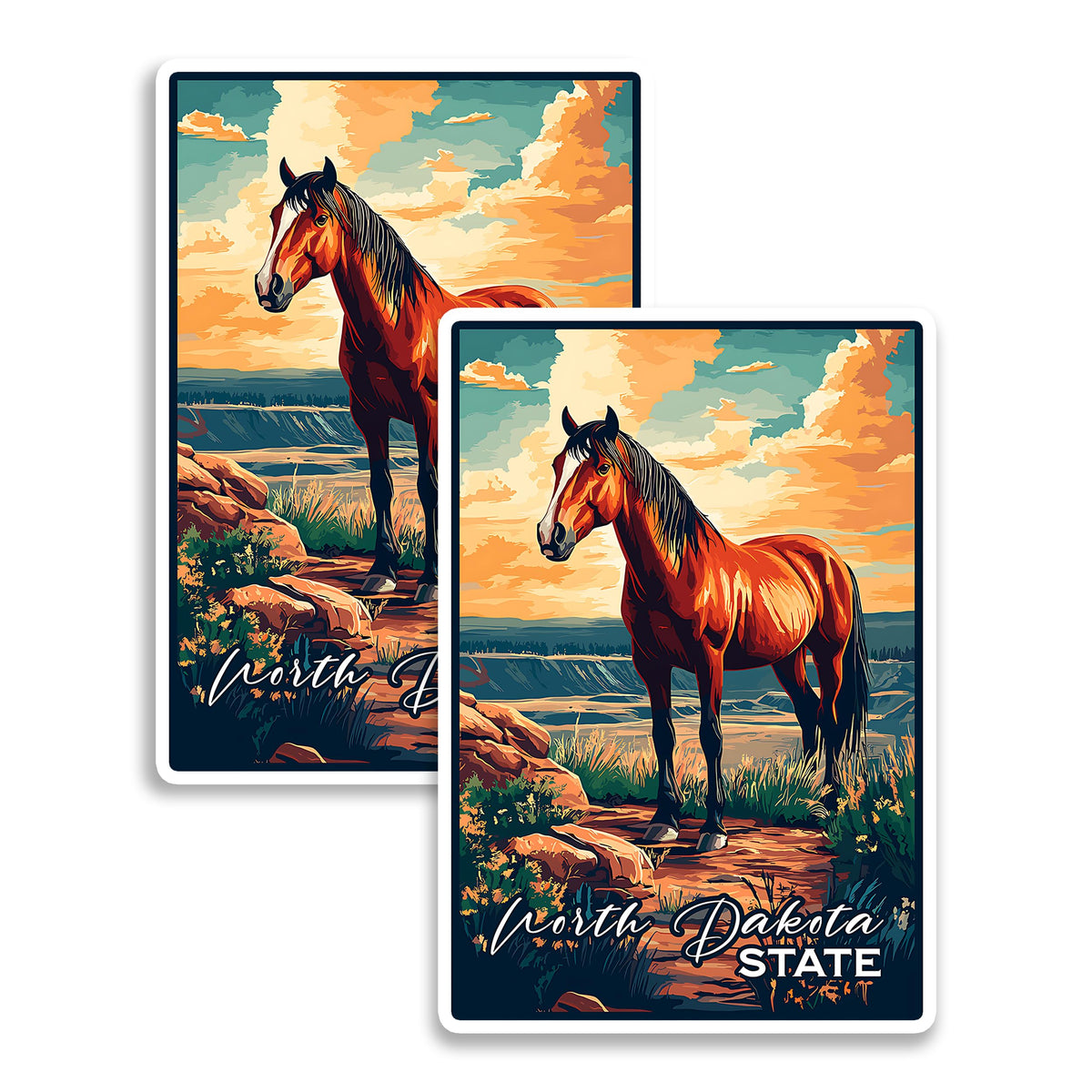 North Dakota State Magnet 2-Pack — 4