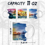Prague Czech Republic Mug 11oz — White Ceramic Travel Mug 2