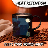 Happy Camper Mug 11oz — Black Ceramic Camping Coffee Mug 3
