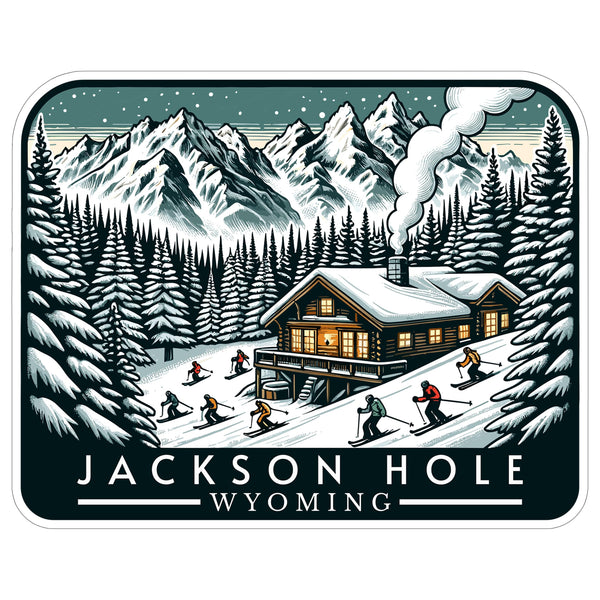 Jackson Hole Wyoming Sticker 4 Inch — Waterproof Vinyl Decal City Travel Souvenir