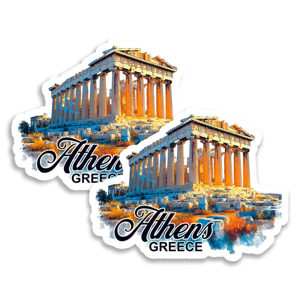 Athens Greece Magnet 4 Inch 2-Pack Cradle Democracy – Strong Vinyl Decorative Travel Magnets for Fridge Locker Kitchen Office – Cute Fun Aesthetic Cool Durable & Long-Lasting Souvenir ID44999