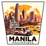 Manila Philippines Sticker 4 Inch — Waterproof Vinyl Decal City Travel Souvenir 8